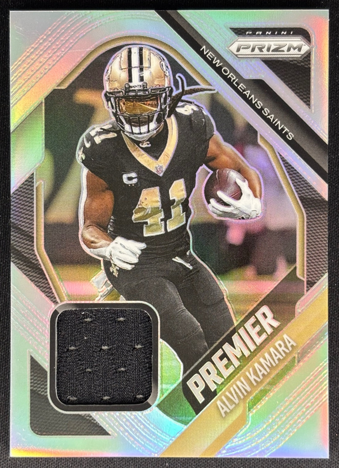 Alvin Kamara 2025 Prizm Premier Jerseys Saints Sports Trading Card
