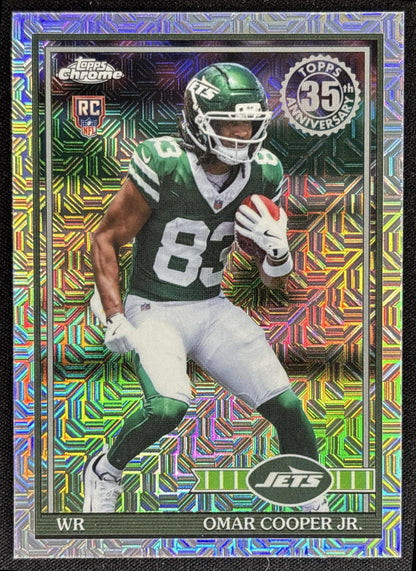 Omar Cooper Jr. 2026 Topps 1991 Chrome Rookie Mojo Refractor Jets