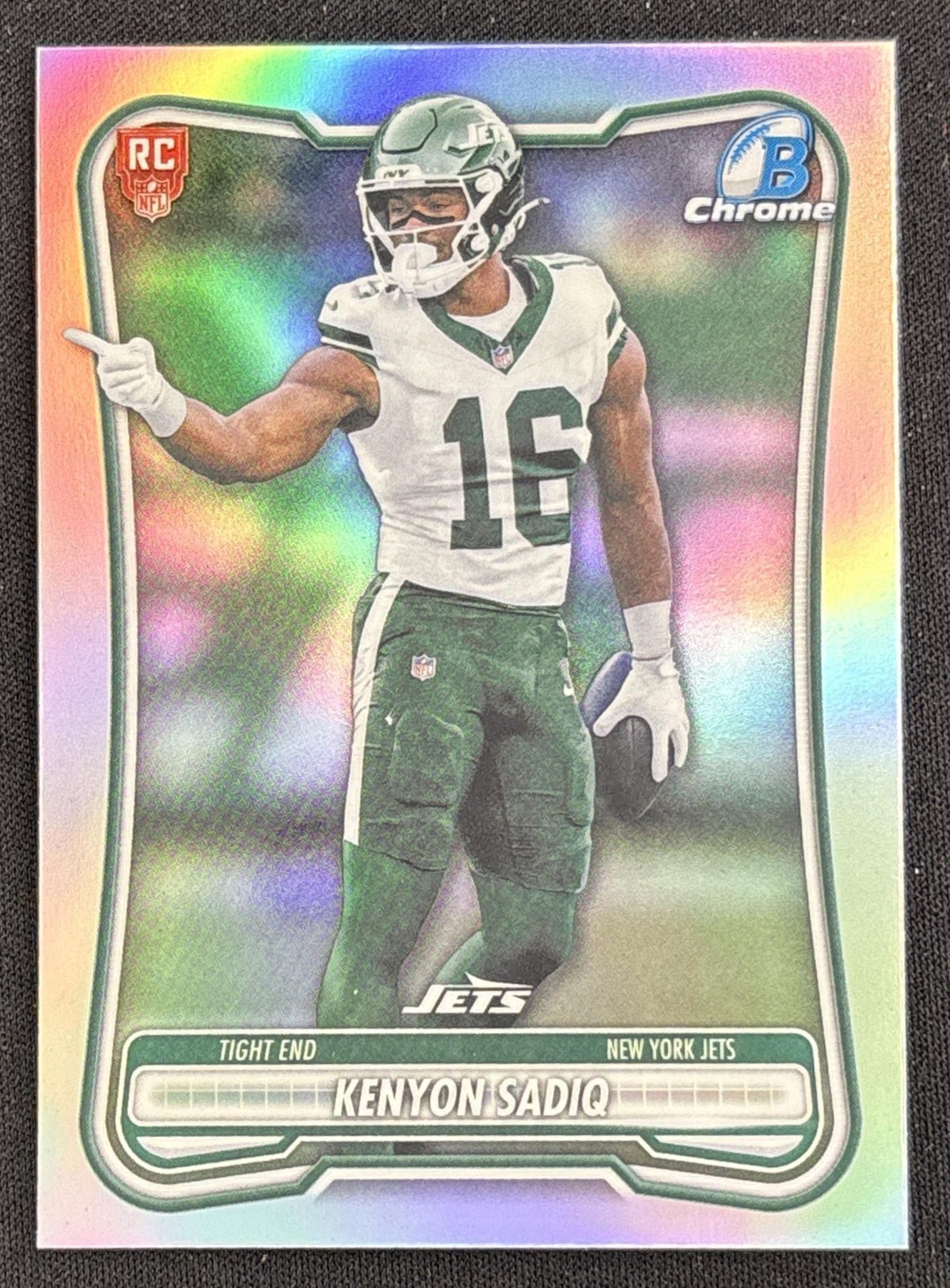 Kenyon Sadiq 2026 Bowman Chrome Red RC Variation Jets Rookie Sports Trading Card