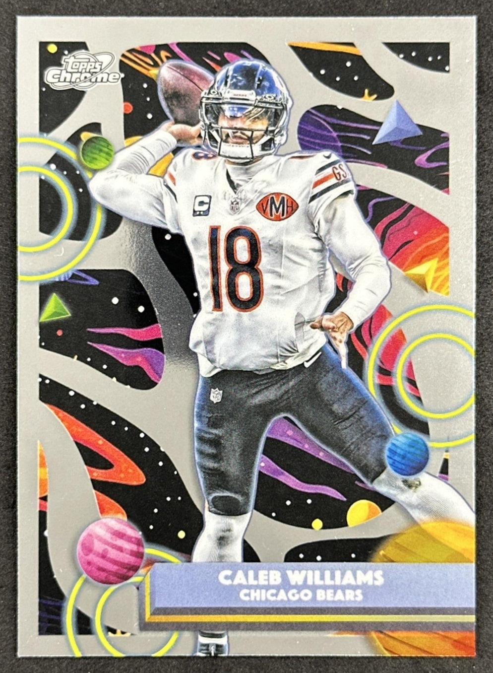 Caleb Williams 2025 Topps Cosmic Chrome Bears front