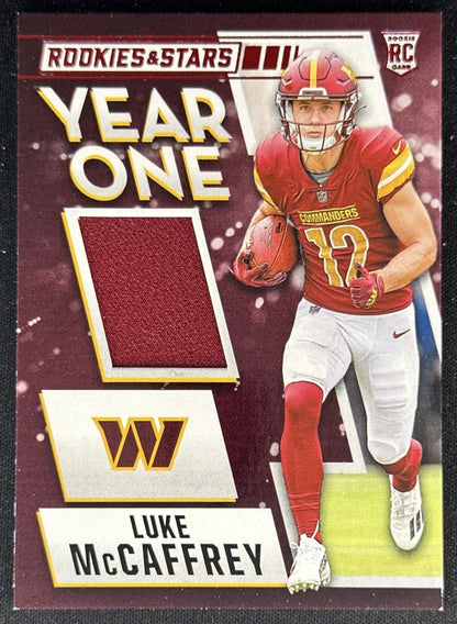 Luke McCaffrey 2024 Panini Rookies & Stars Year One Commanders front