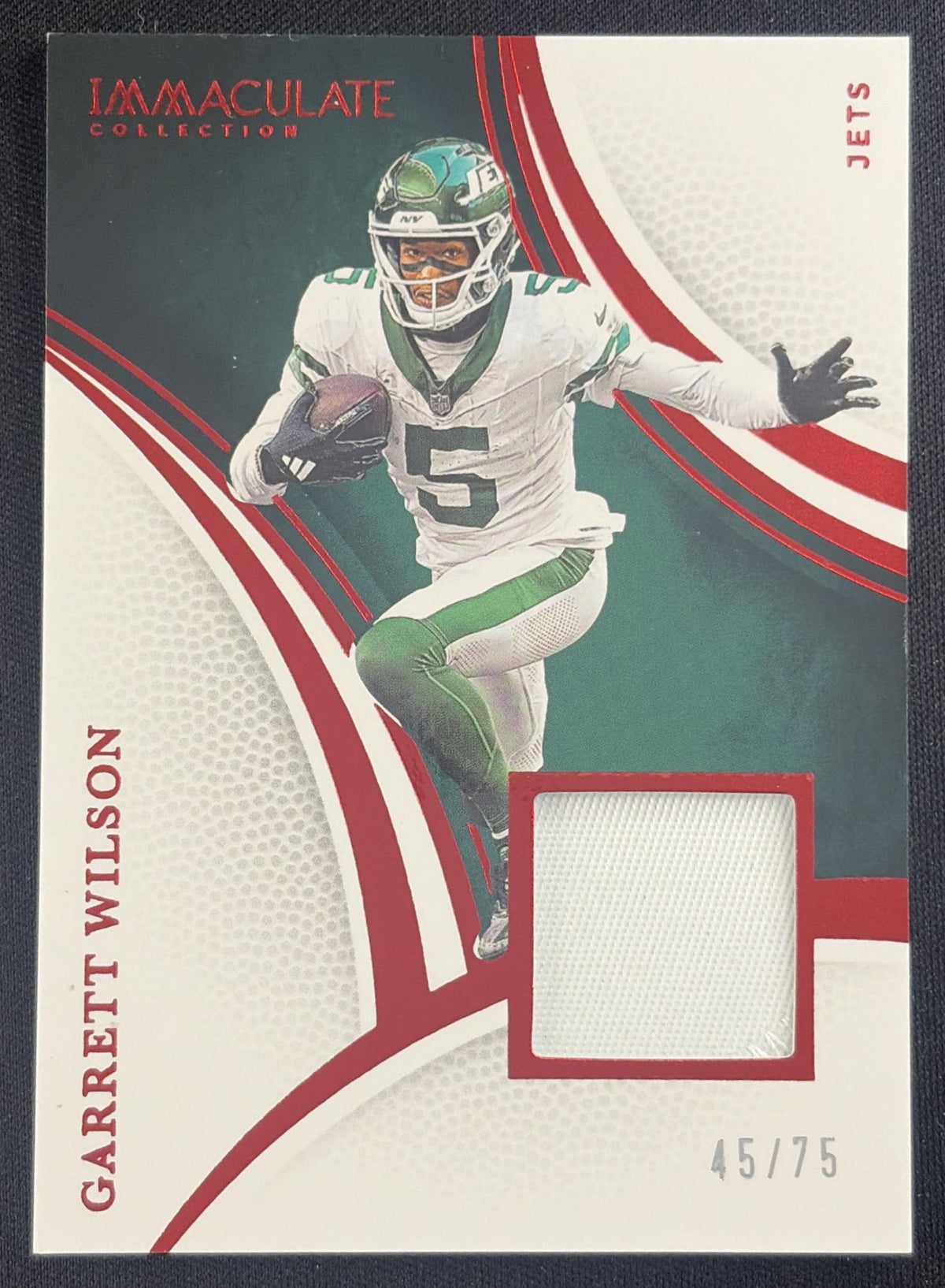 Garrett Wilson 2025 Panini Immaculate Collection Red /75 Jets Sports Trading Card