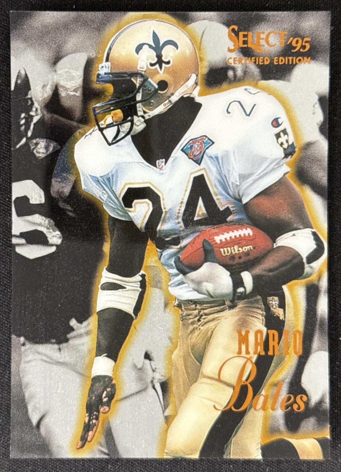 Mario Bates 1995 Pinnacle Select Certified Saints Sports Trading Card