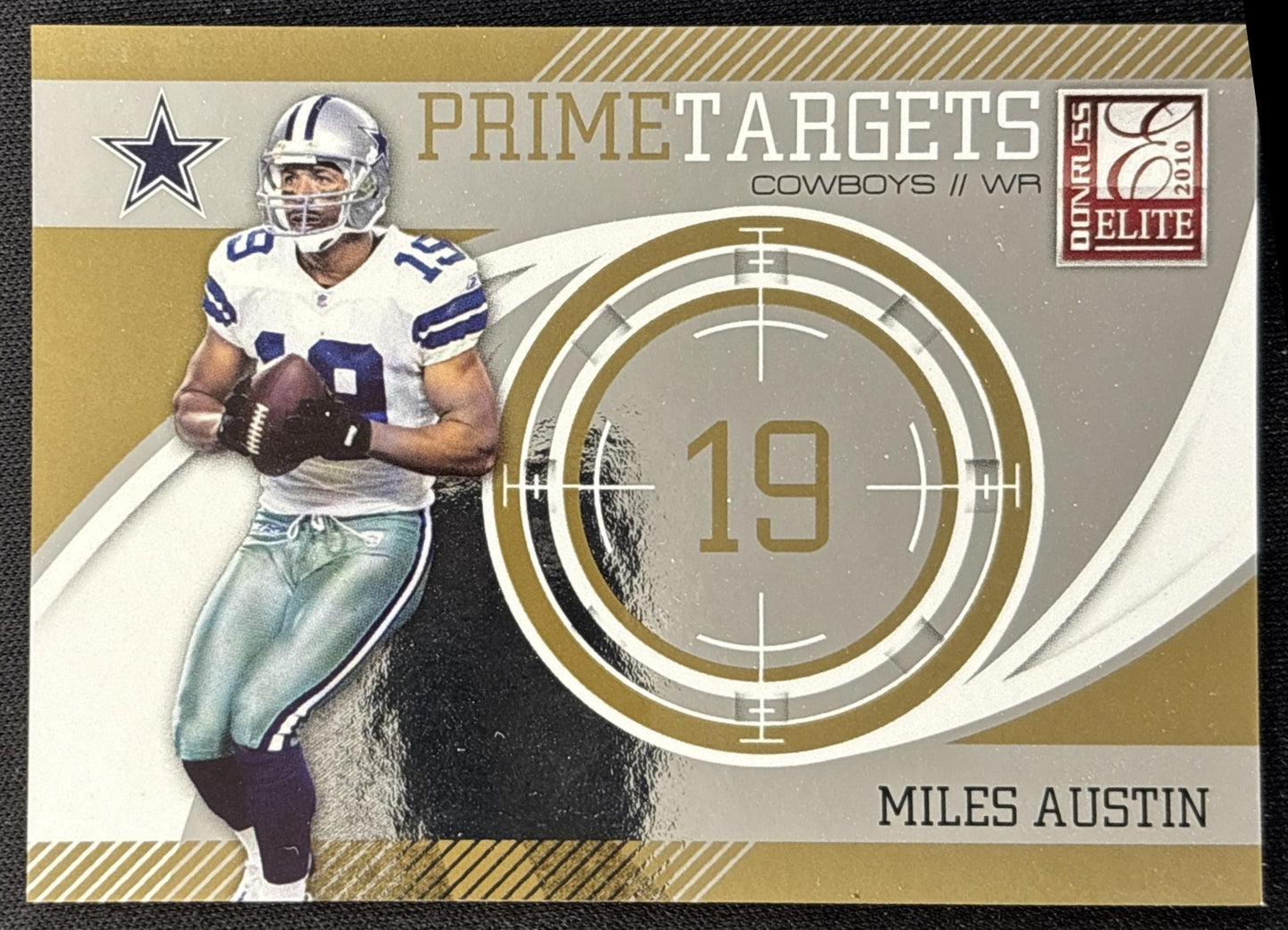Miles Austin 2010 Panini Donruss Elite Prime Targets Gold /999 Cowboys