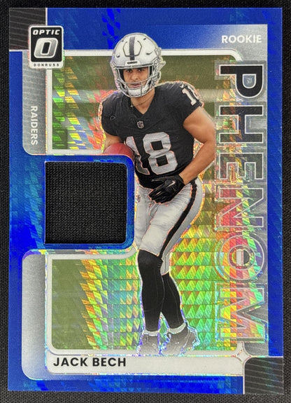 Jack Bech 2025 Panini Donruss Optic Rookie Phenoms Blue Hyper Prizm Raiders