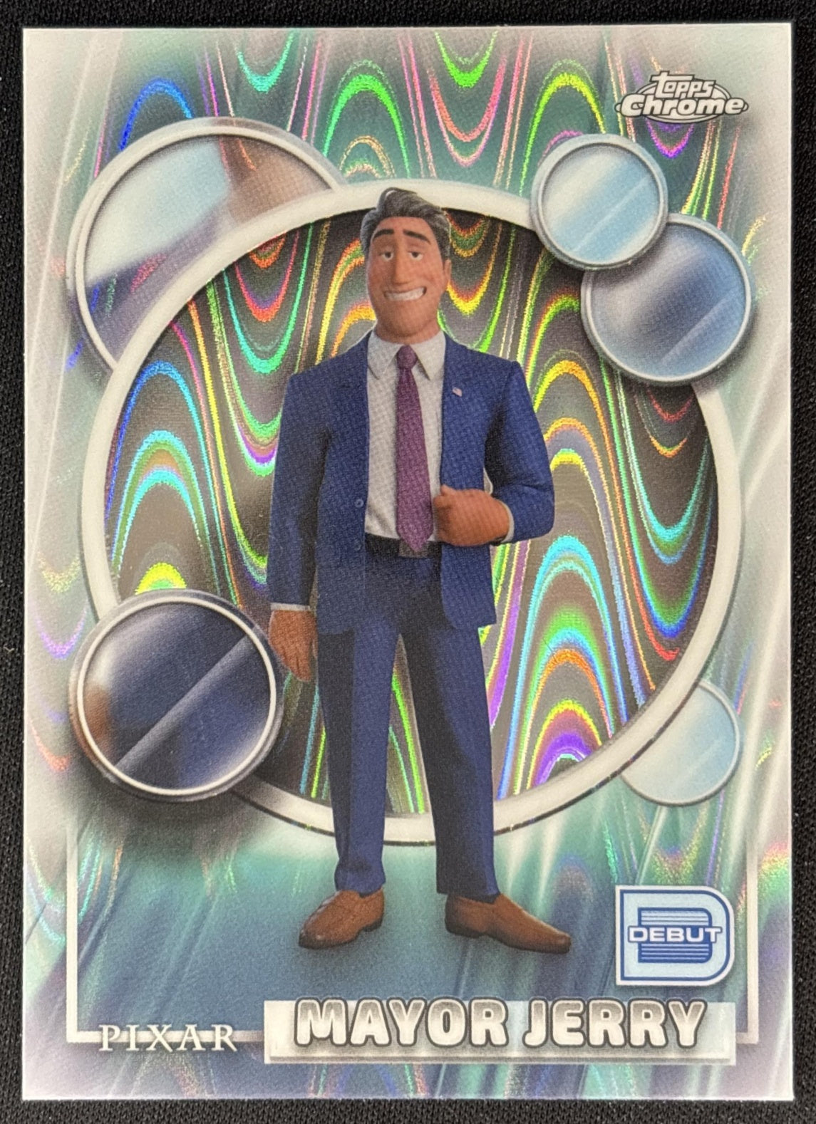 Mayor Jerry 2026 Topps Chrome Disney Raywave Refractor Hoppers Front