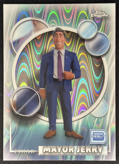 Mayor Jerry 2026 Topps Chrome Disney Raywave Refractor Hoppers Front