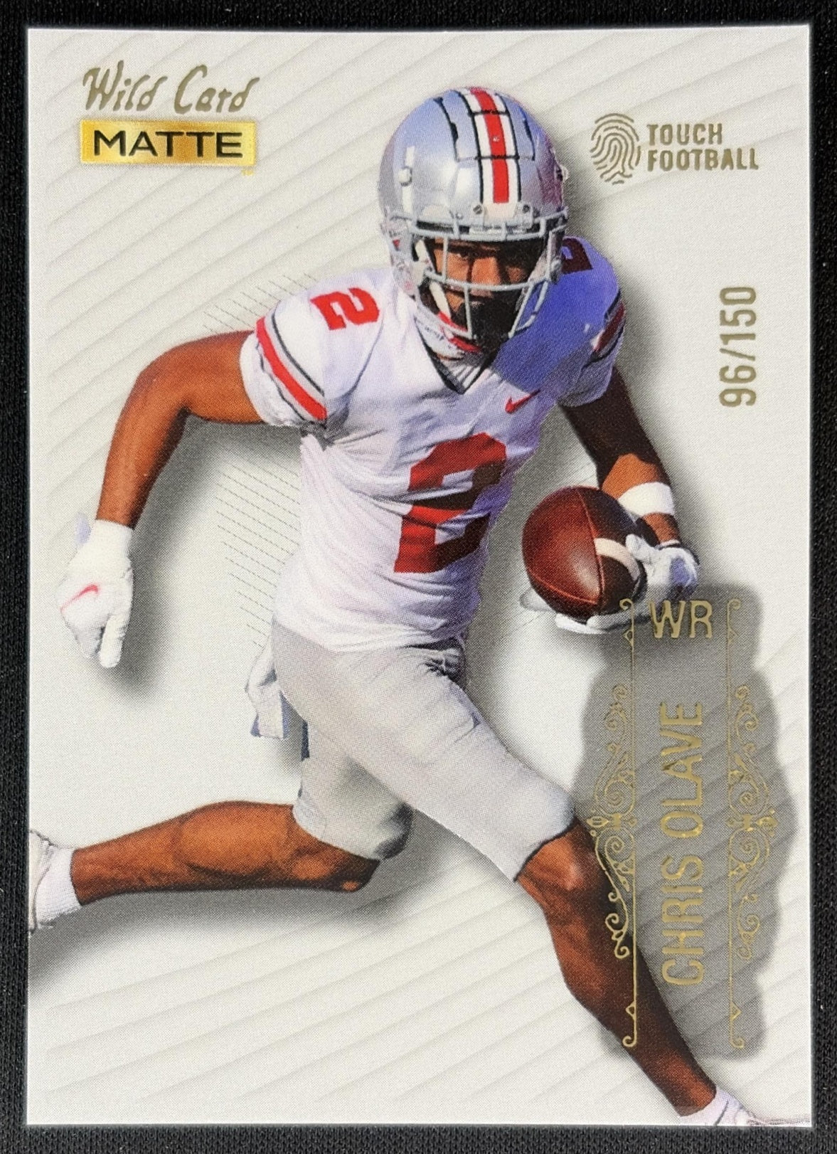 Chris Olave 2022 Wild Card Matte White /150 Buckeyes front