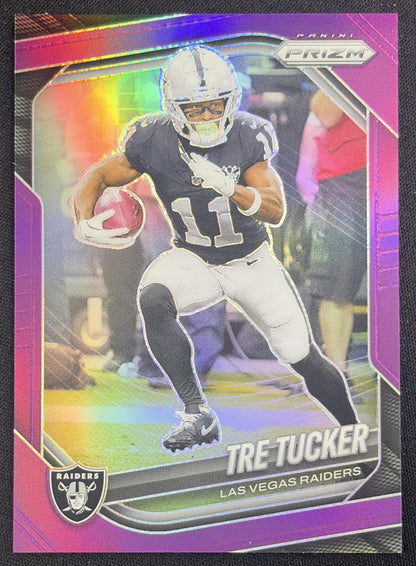 Tre Tucker 2025 Panini Prizm Purple /125 Raiders Las Vegas Raiders