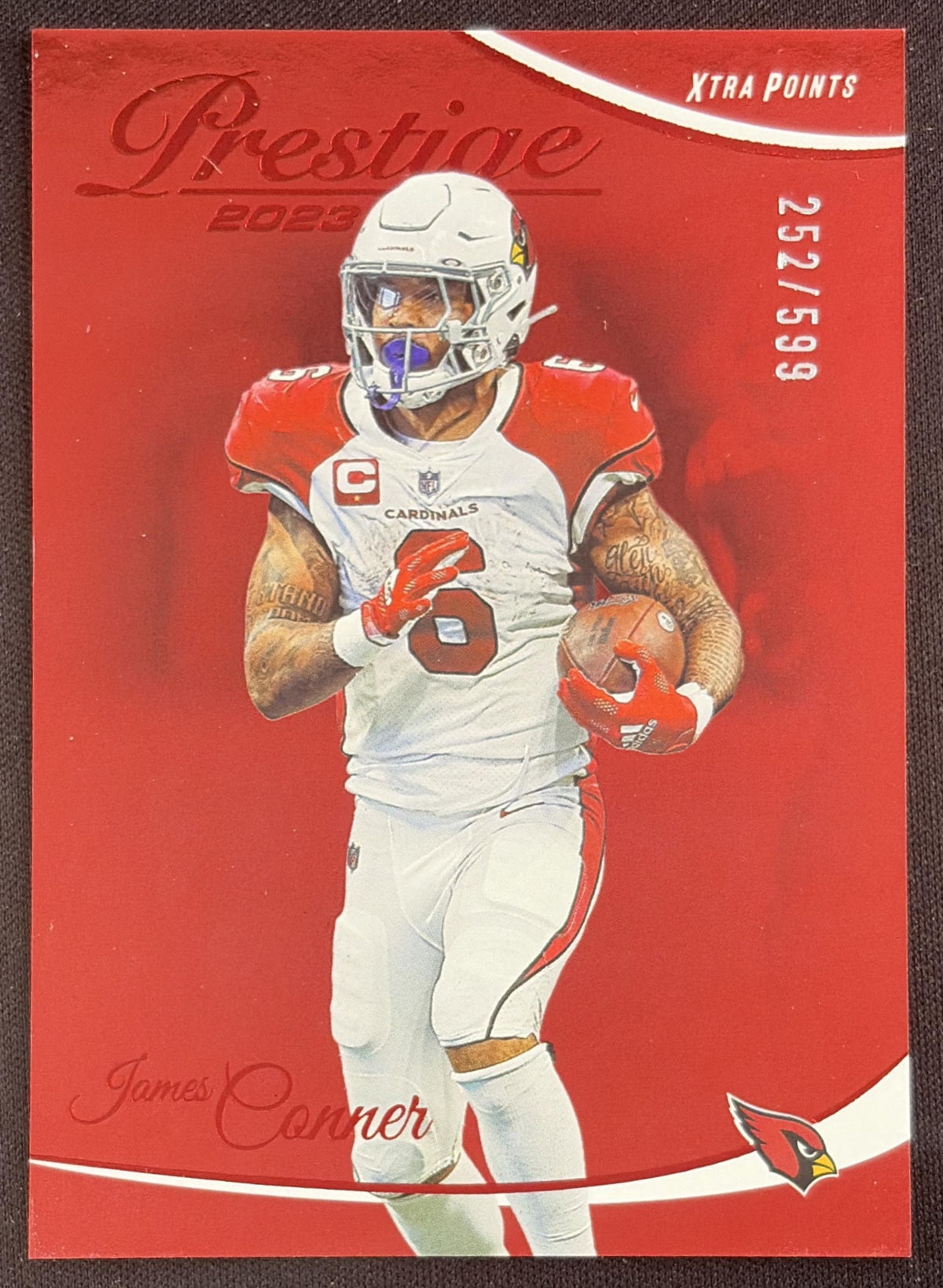 James Conner 2023 Panini Prestige Xtra Points Red /599 Cardinals