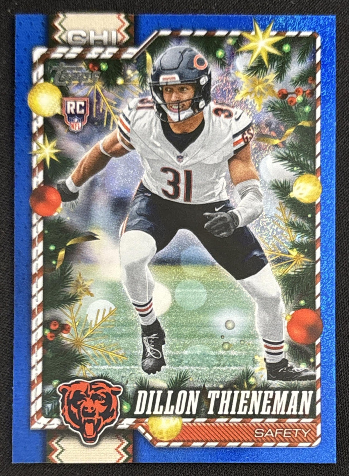 Dillon Thieneman 2026 Topps Holiday Blue Metallic Glitter Bears
