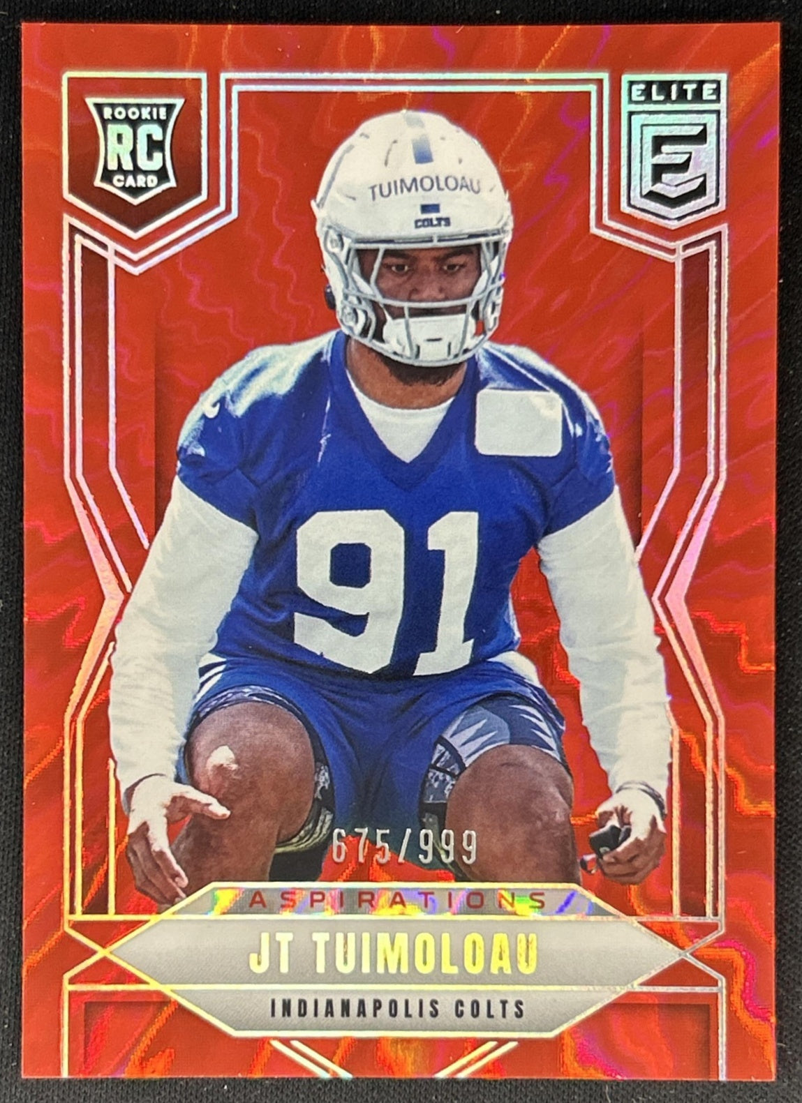 JT Tuimoloau 2025 Panini Donruss Elite Rookies Status Explosion /999 Colts