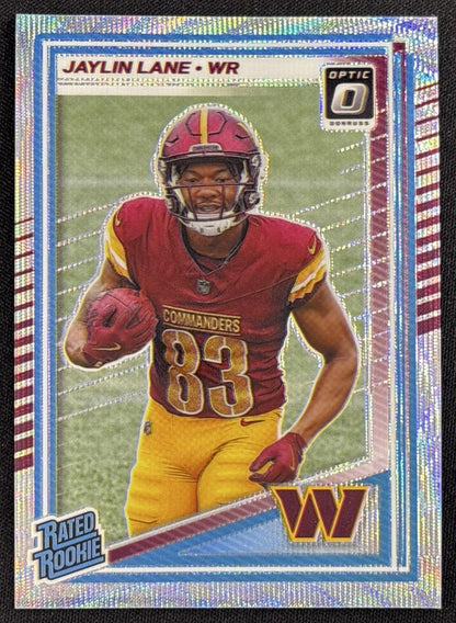 Jaylin Lane 2025 Panini Donruss Optic Rated Rookie Wave Prizm /300 Commanders