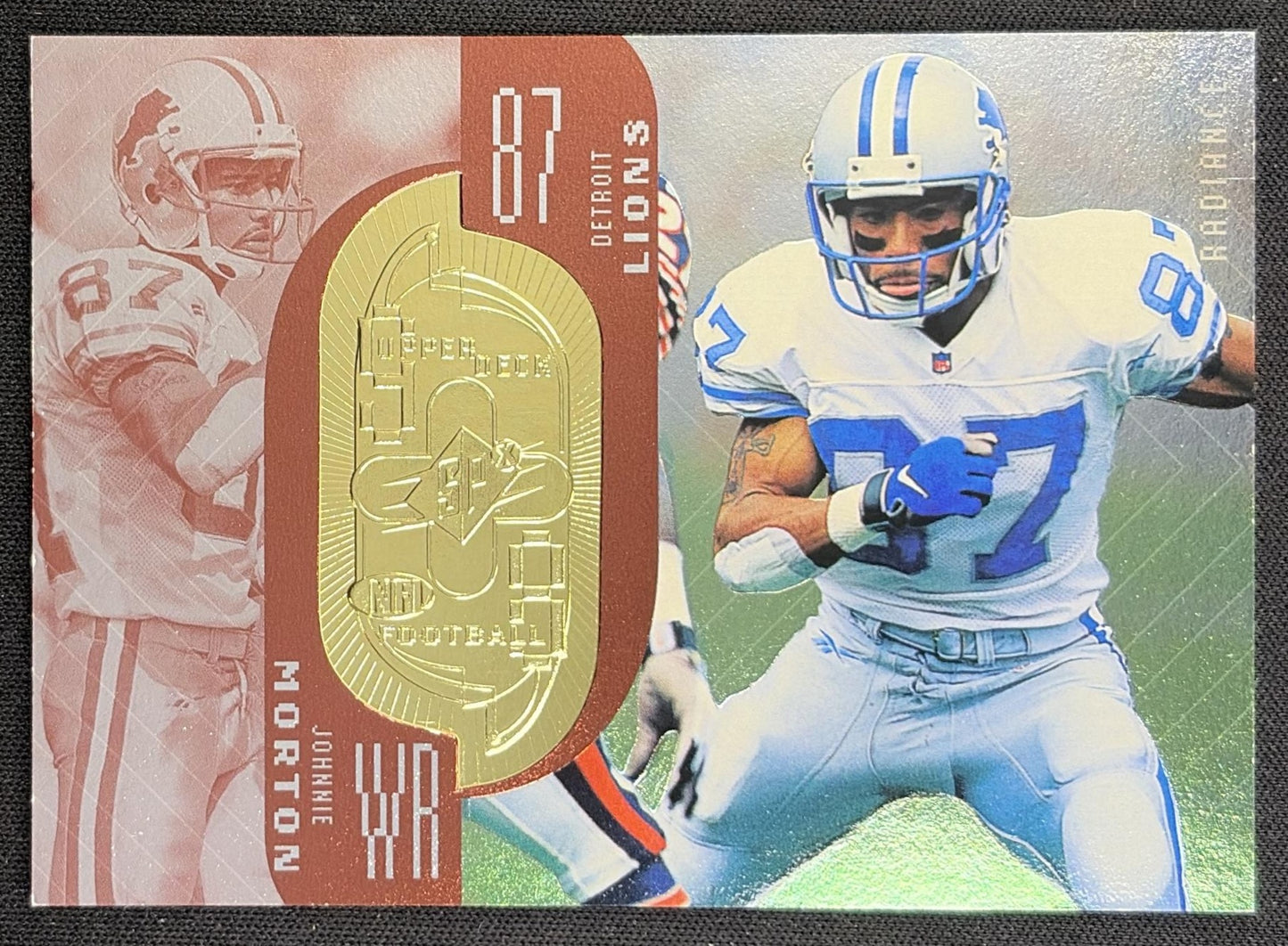 Johnnie Morton 1998 SPx Finite Radiance /5050 Lions