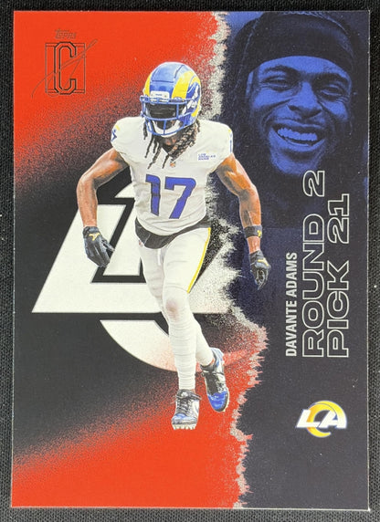 Davante Adams 2025 Topps Signature Class Veteran Red & Black Foil Rams front