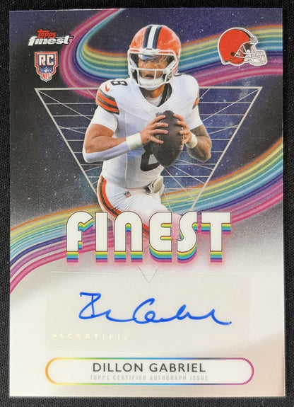 Dillon Gabriel 2025 Topps Finest Rookie Auto Browns Football