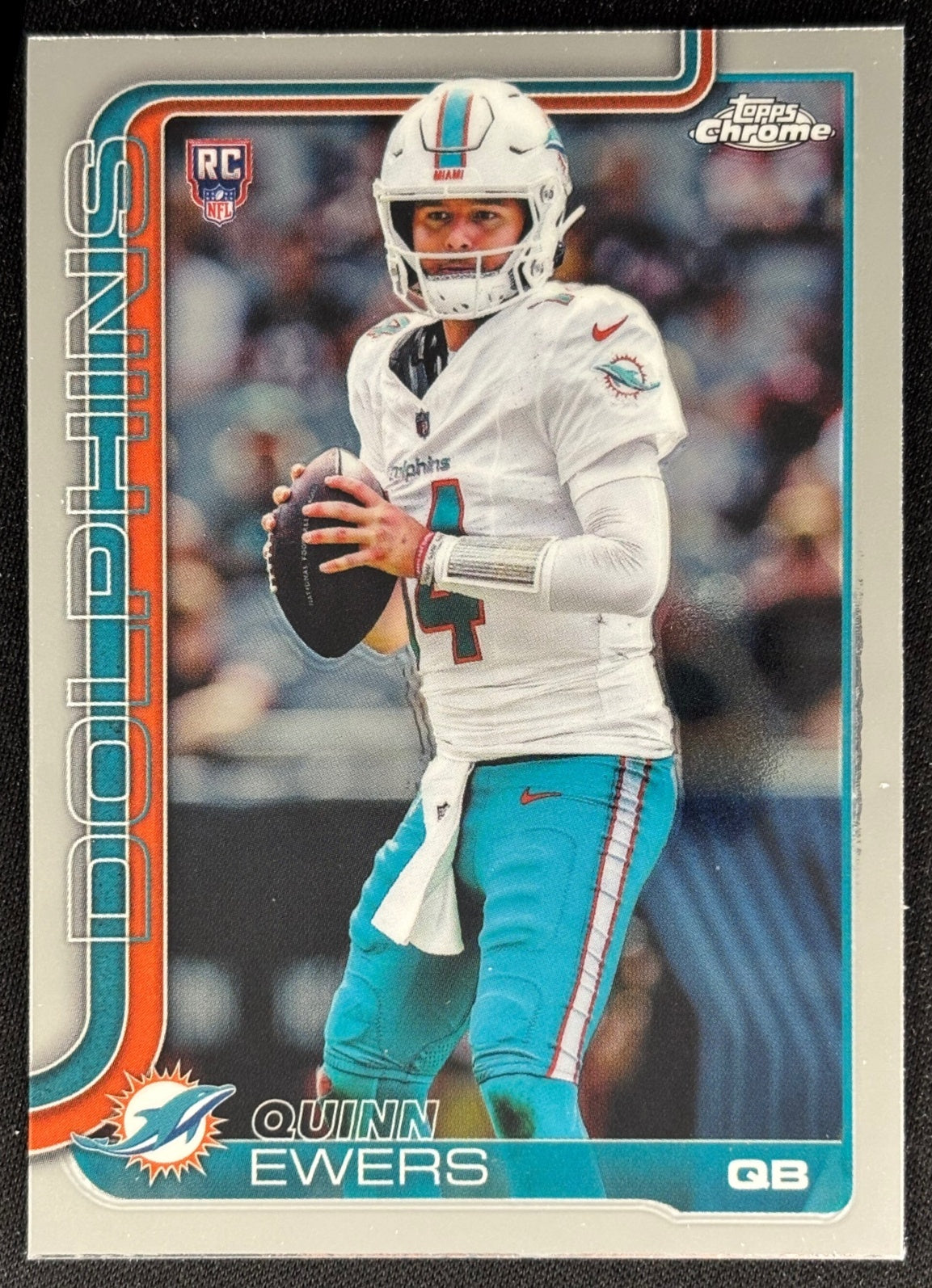 Quinn Ewers 2025 Topps Chrome Rookie Dolphins Sports Trading Cards