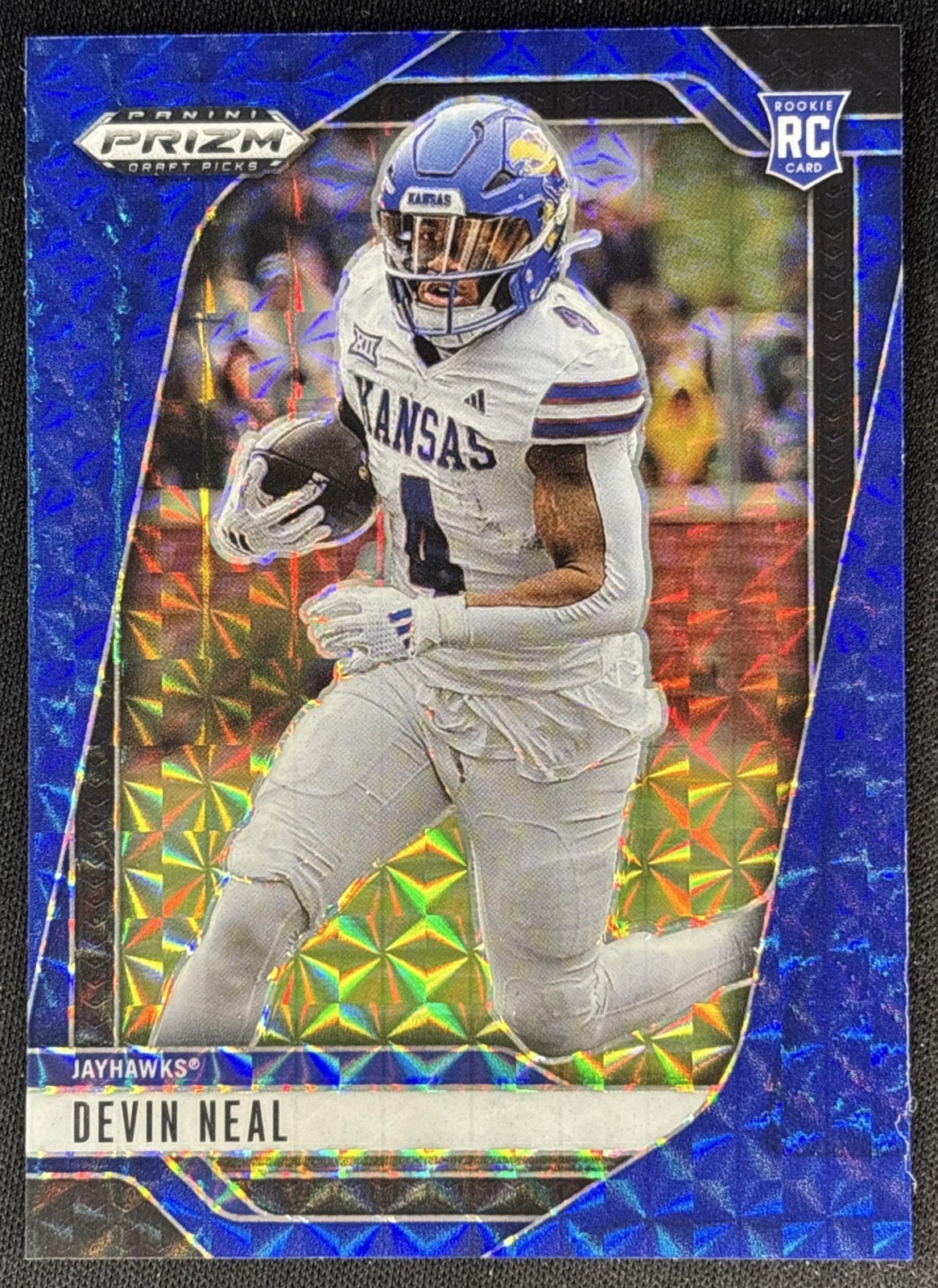 Devin Neal 2025 Panini Prizm Draft Picks Blue Finite /89 Jayhawks