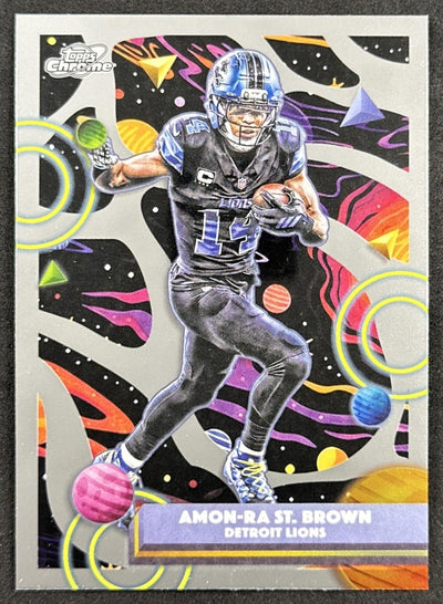 Amon-Ra St. Brown 2025 Topps Cosmic Chrome Lions Sports Trading Cards