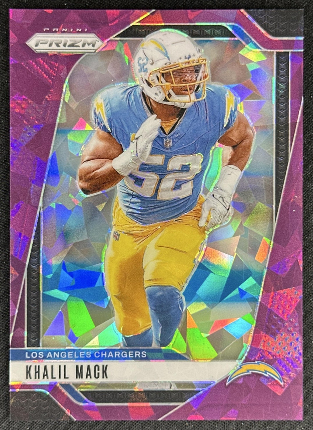 Khalil Mack 2024 Panini Prizm Purple Ice /225 Chargers