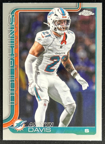 Ashtyn Davis 2025 Topps Chrome Dolphins Default Title Sports Trading Cards