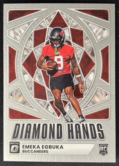 Emeka Egbuka 2025 Donruss Optic Diamond Hands Buccaneers Sports Trading Card
