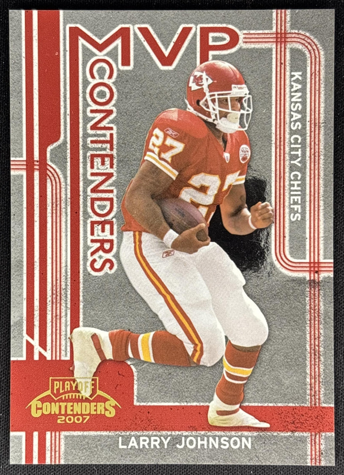 Larry Johnson 2007 Playoff Contenders MVP /1000 Chiefs front