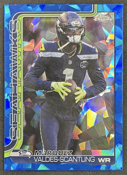 Marquez Valdes-Scantling 2025 Topps Chrome Sapphire Seahawks Sports Trading Card