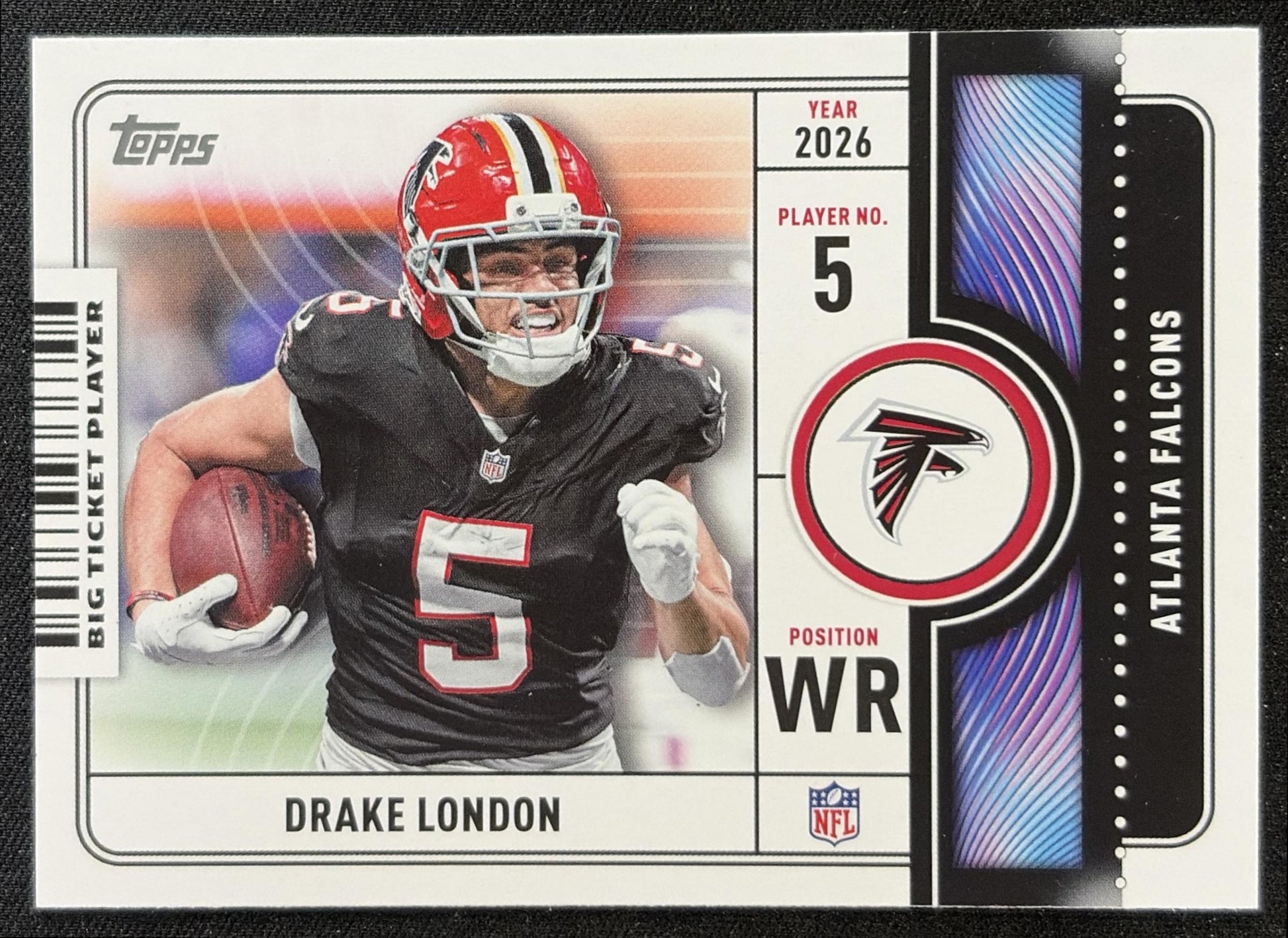 Drake London 2026 Topps Big Ticket Players Falcons front