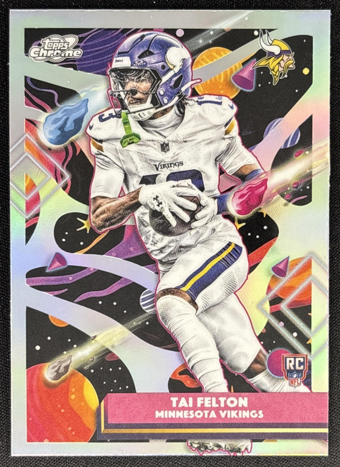 Tai Felton 2025 Topps Cosmic Chrome Refractor Vikings