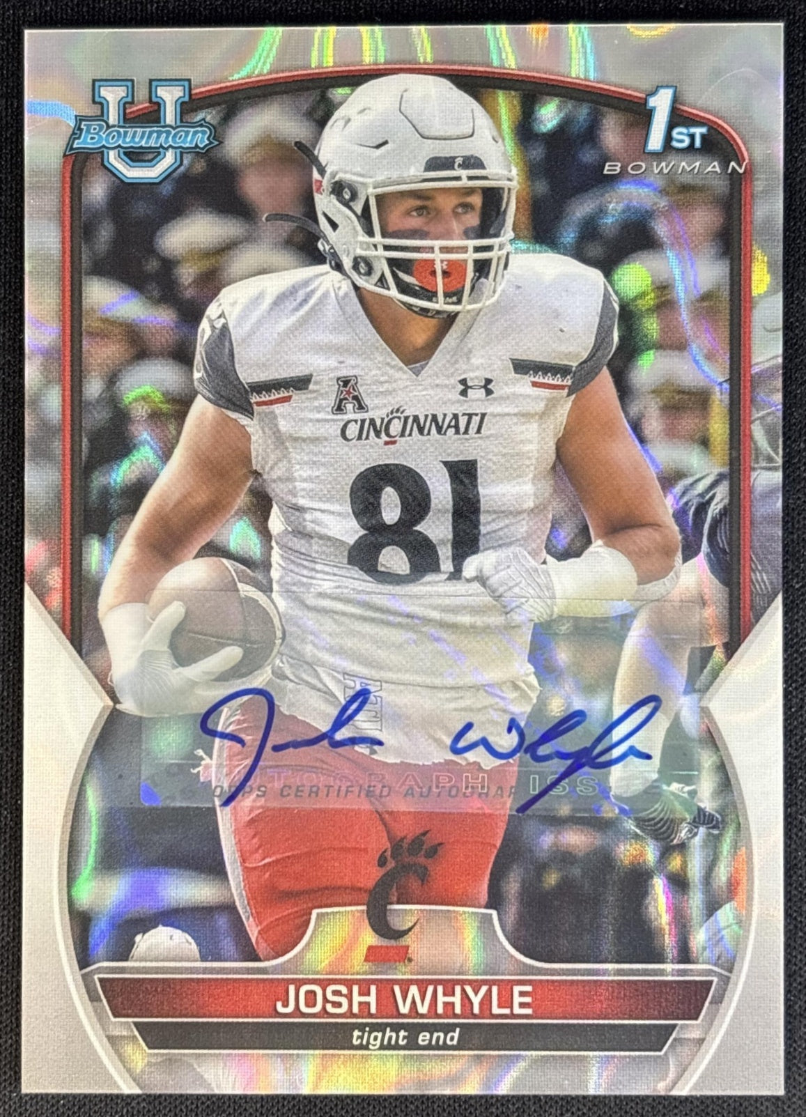 Josh Whyle 2022 Bowman University Chrome Prospect Auto Lava Refractor /199