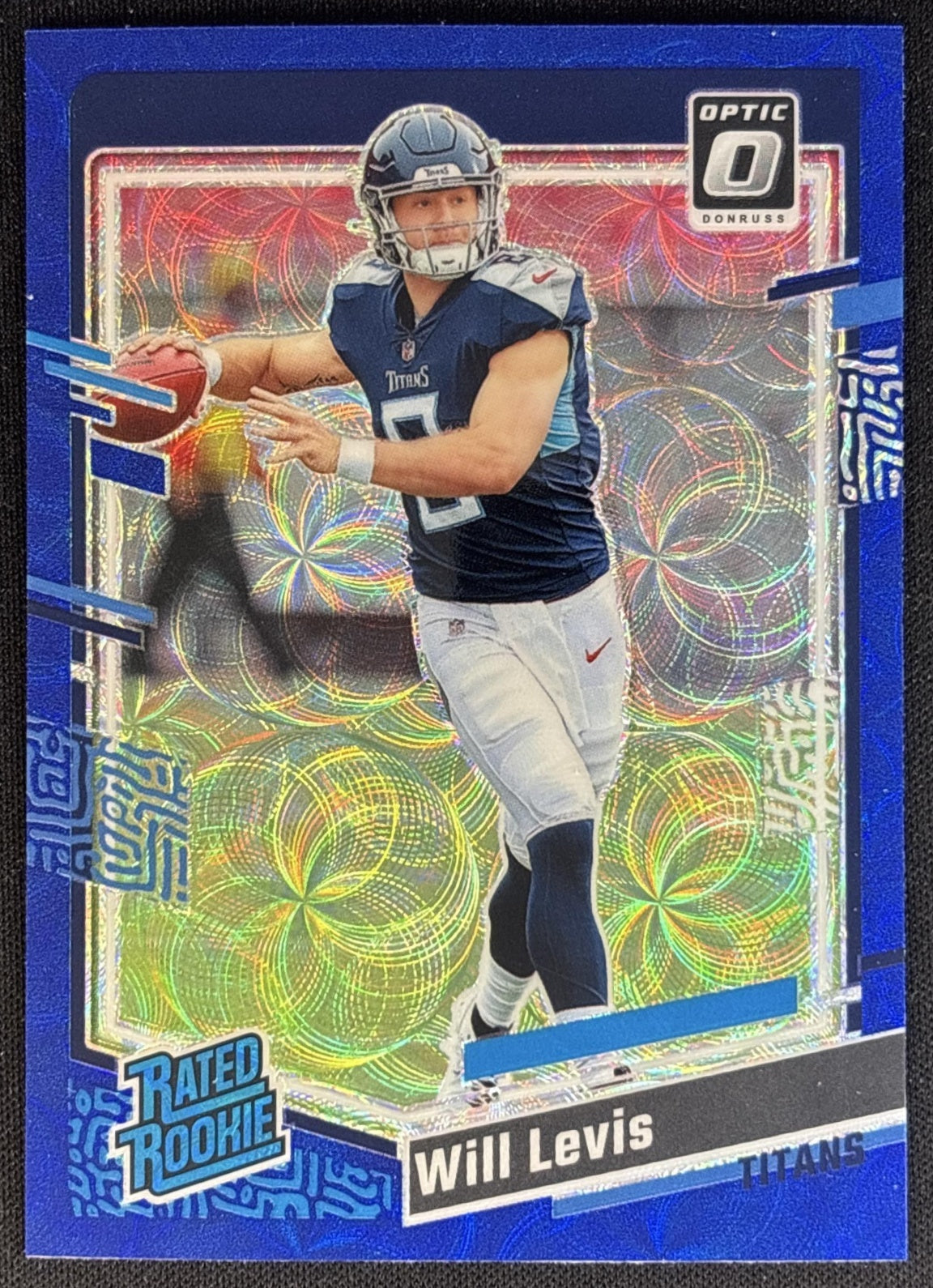 Will Levis 2023 Panini Donruss Optic Blue Scope Prizm Titans Football
