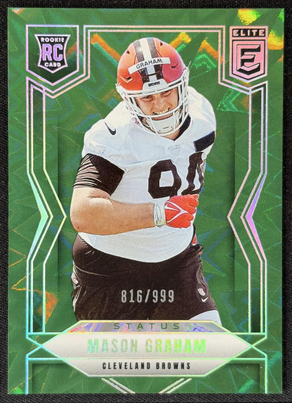 Mason Graham 2025 Panini Donruss Elite Rookies Aspirations Shimmer /999 Browns
