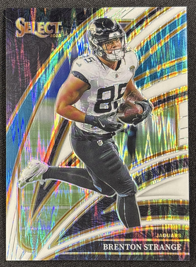 Brenton Strange 2025 Panini Select Club Level White Prizm Shock /799 Jaguars