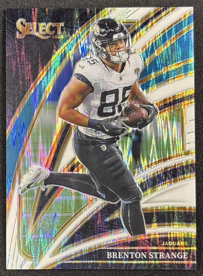 Brenton Strange 2025 Panini Select Club Level White Prizm Shock /799 Jaguars