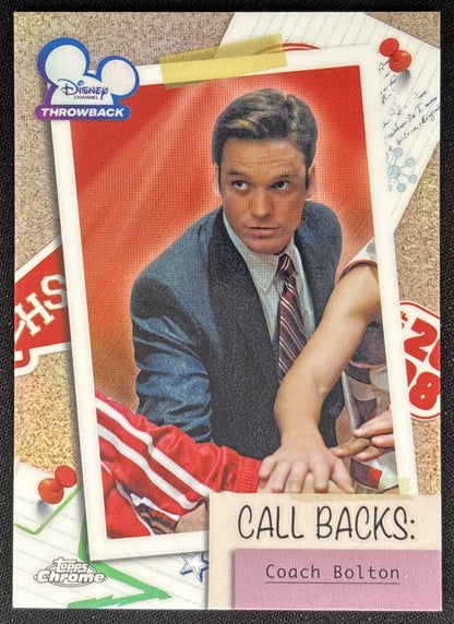 Coach Bolton 2026 Topps Chrome Disney High School Musical 20th Anniversary front