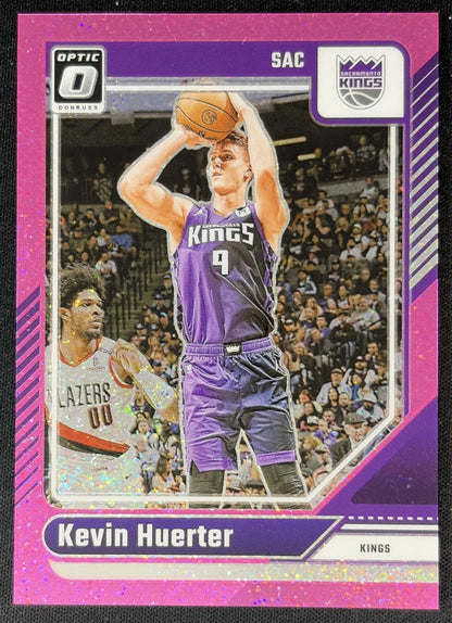 Kevin Huerter 2024 Panini Donruss Optic Pink Glitter Prizm /275 Kings front