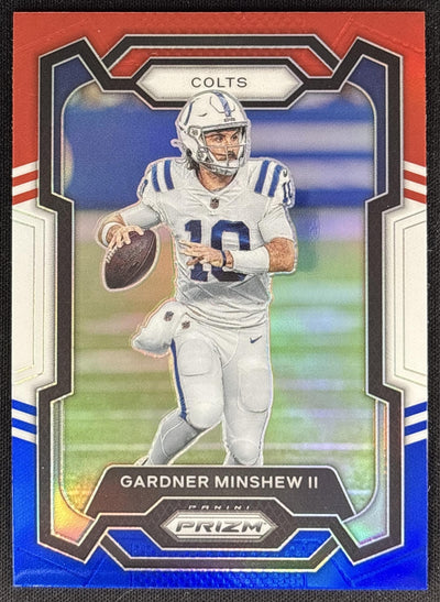 Gardner Minshew II 2023 Panini Prizm Red White and Blue Colts Sports Trading Card