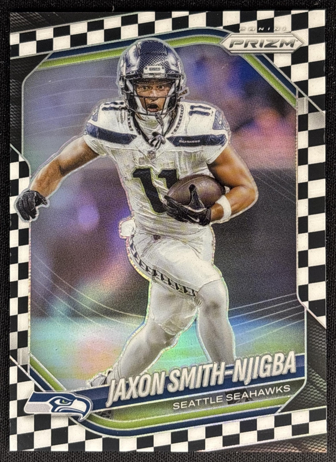 Jaxon Smith-Njigba 2025 Panini Prizm Black & White Checker Seahawks