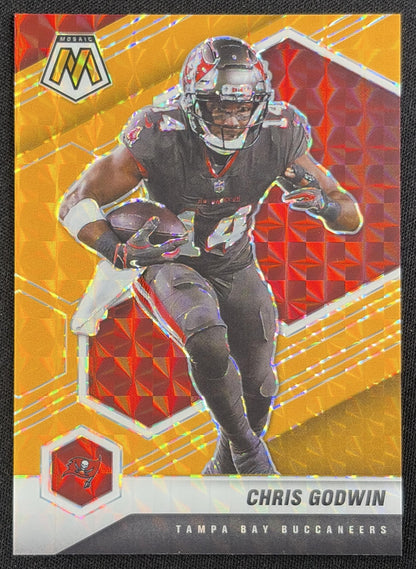 Chris Godwin 2021 Panini Mosaic Prizm Orange Fluorescent /25 Buccaneers