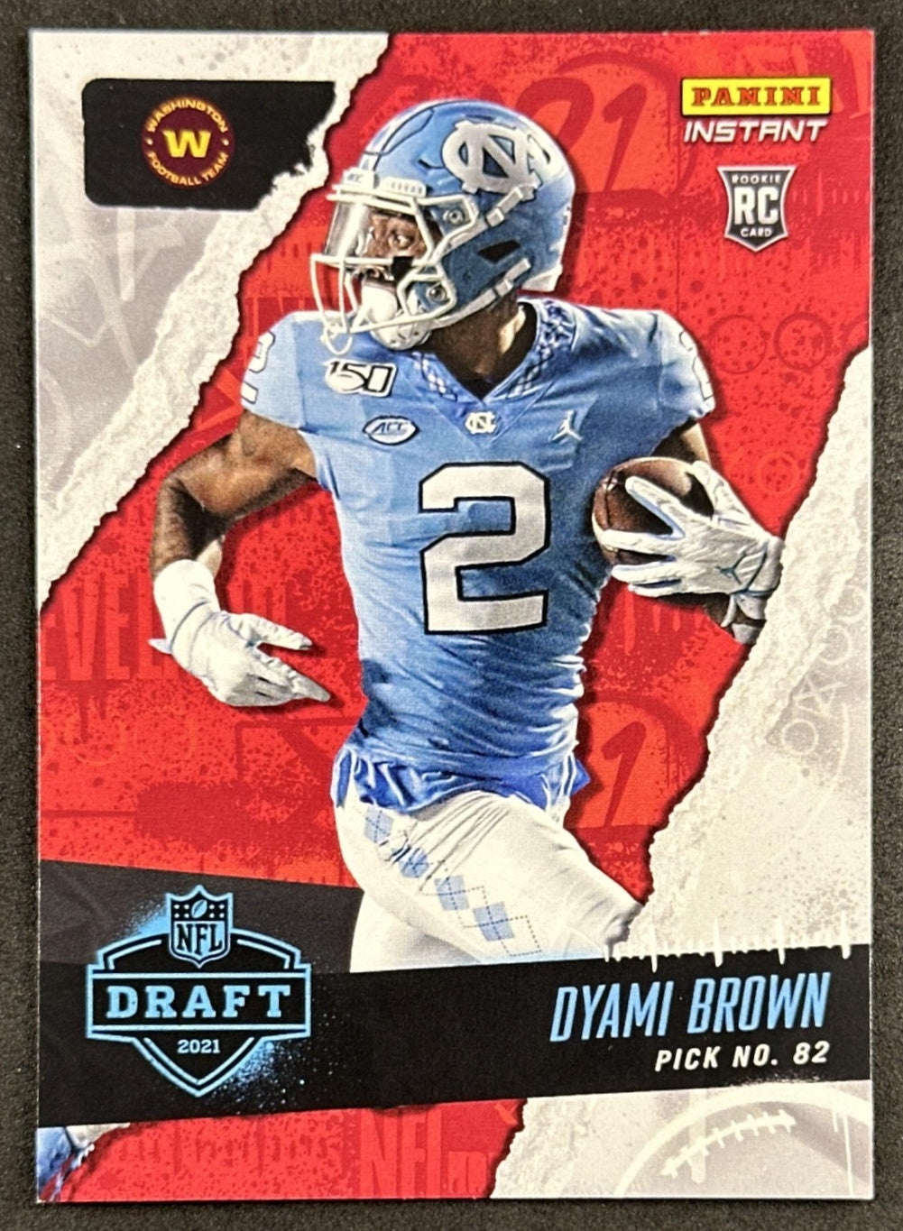 Dyami Brown 2021 Panini Instant NFL Draft Night front