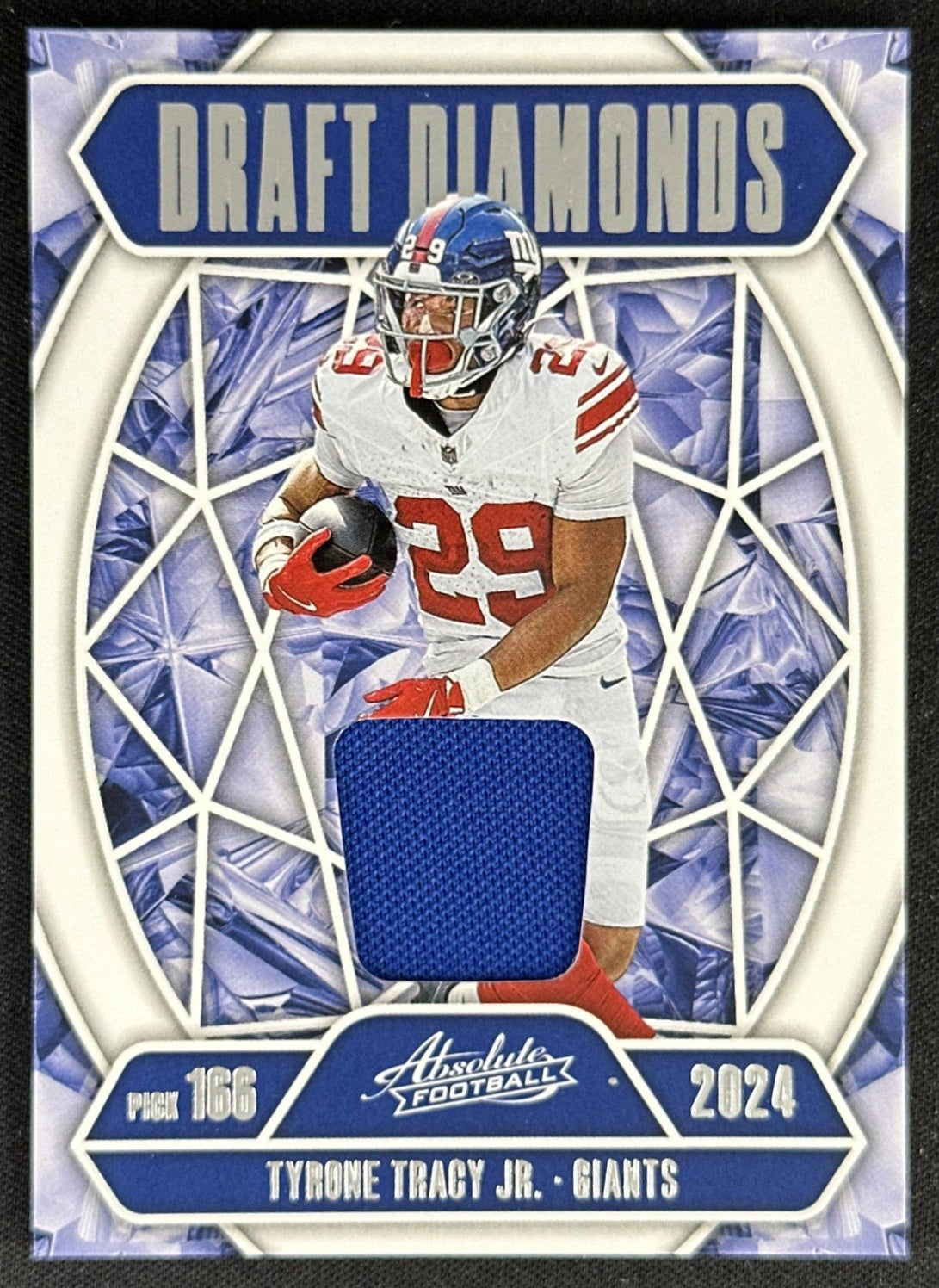 Tyrone Tracy Jr. 2025 Panini Absolute Draft Diamonds Jersey Giants