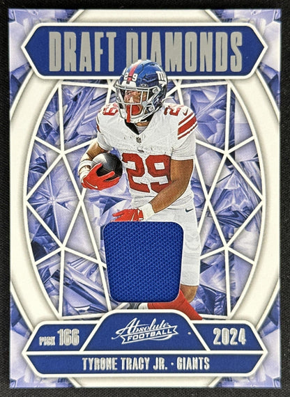 Tyrone Tracy Jr. 2025 Panini Absolute Draft Diamonds Jersey Giants