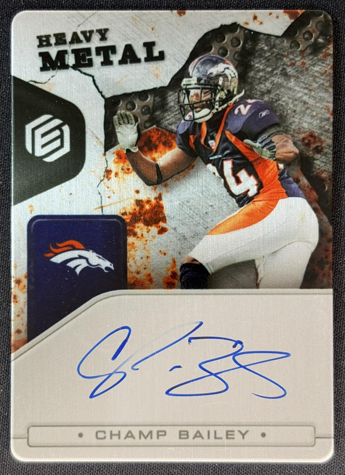 Champ Bailey 2021 Panini Elements Heavy Metal /25 Broncos front