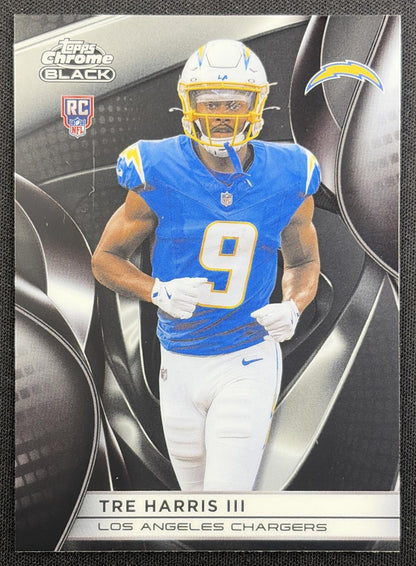Tre Harris III 2025 Topps Chrome Black Chargers