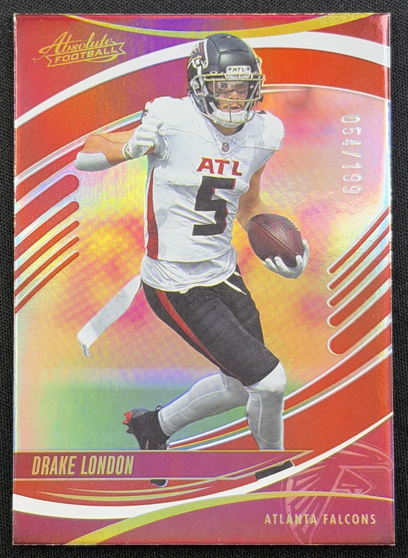 Drake London 2025 Panini Absolute Spectrum Red /199 Falcons