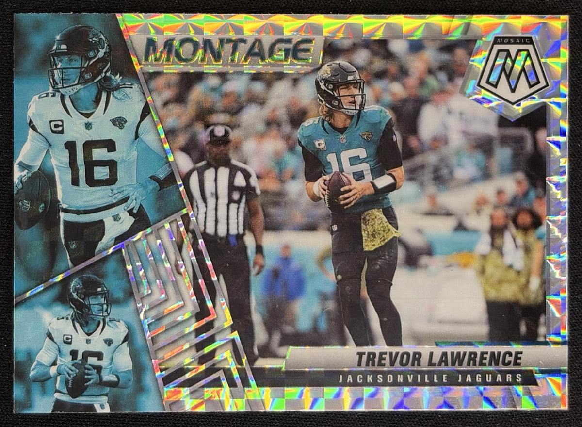 Trevor Lawrence 2022 Panini Mosaic Montage Silver Jaguars Sports Trading Card