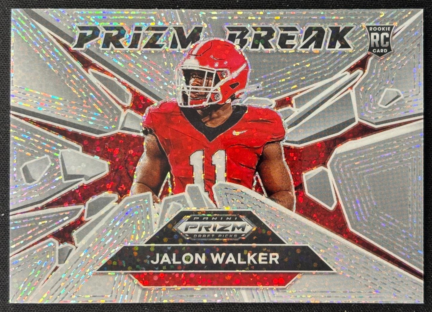 Jalon Walker 2025 Panini Prizm Draft Picks Break White Sparkle Bulldogs Sports Trading Cards