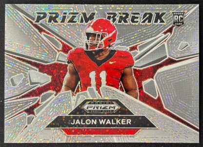 Jalon Walker 2025 Panini Prizm Draft Picks Break White Sparkle Bulldogs Sports Trading Cards