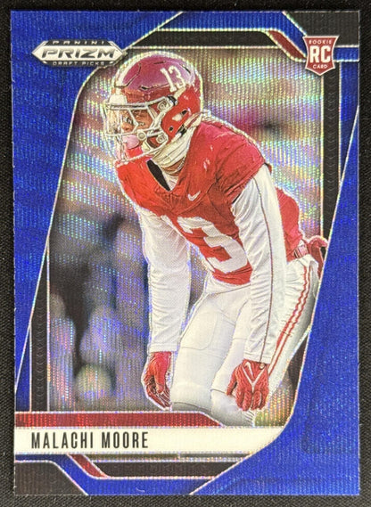 Malachi Moore 2025 Panini Prizm Draft Picks Blue Wave /299 Crimson Tide Sports Trading Card